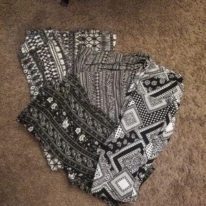4 pair large boho flare pants